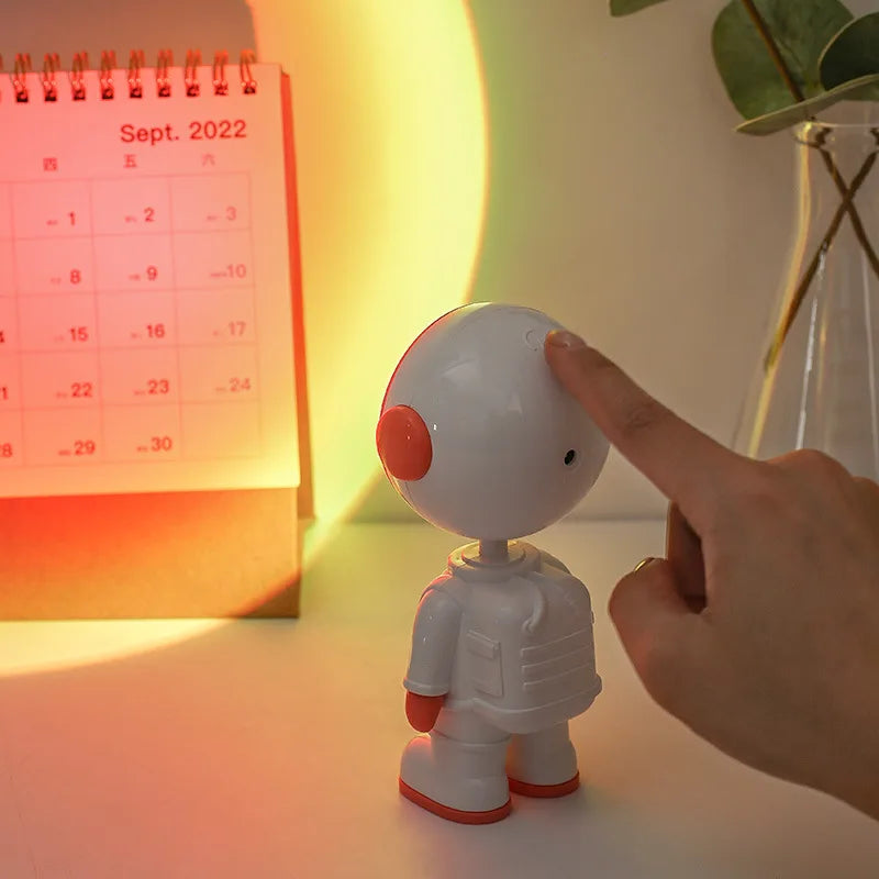 Lampe de nuit étoilée à LED avec projecteur arc-en-ciel et néon, idéal pour les astronautes