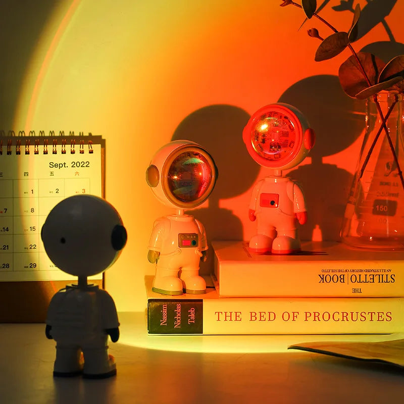 Lampe de nuit étoilée à LED avec projecteur arc-en-ciel et néon, idéal pour les astronautes