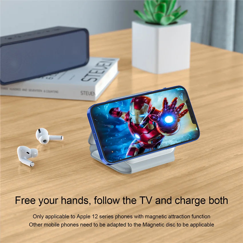 Chargeur sans fil magnétique 3 en 1 15 W pour iPhone 14, 13 et 12