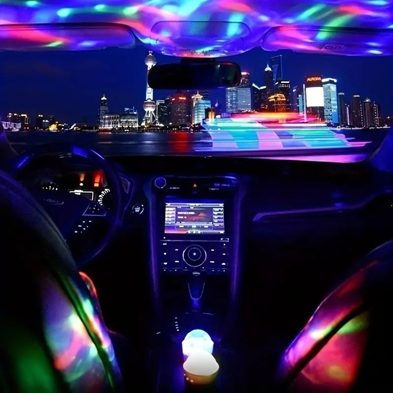 Mini lampes disco USB avec 3 adaptateurs pour fêtes