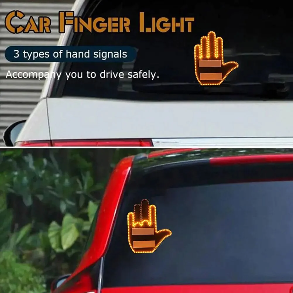 Lumières doigt signalétique de voiture