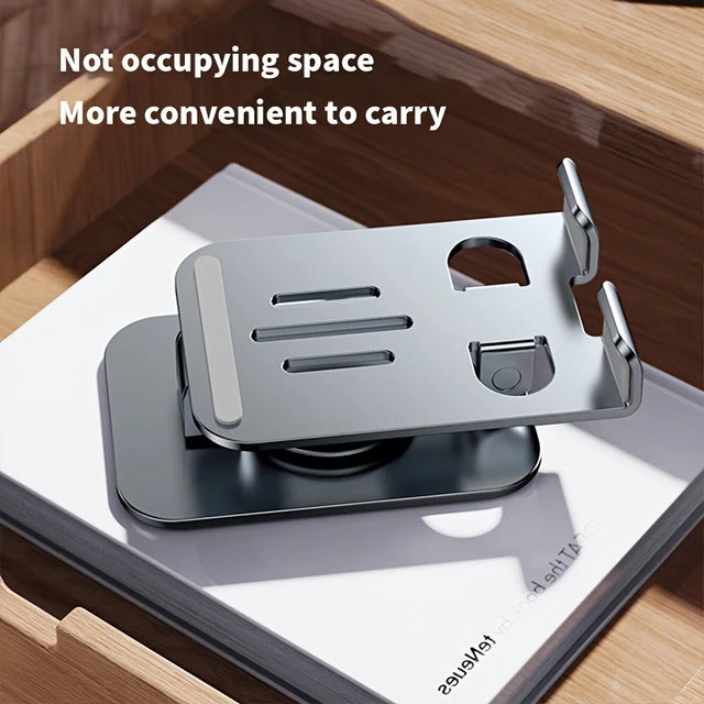 Support de téléphone portable en métal rotatif à 360°