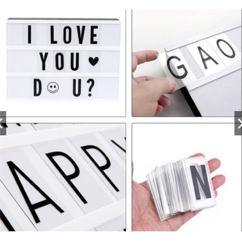 Boîte à Lumière LED  - Avec 96 Lettres Et Symboles