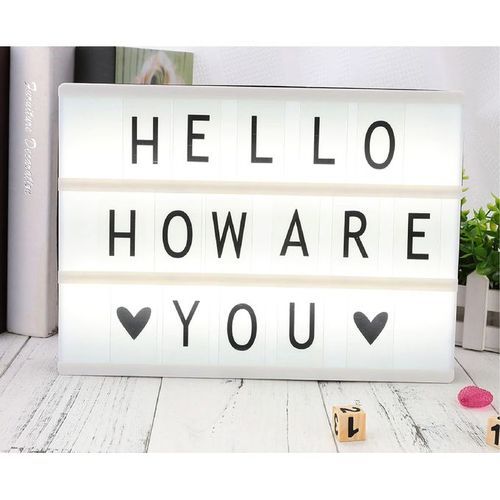 Boîte à Lumière LED  - Avec 96 Lettres Et Symboles