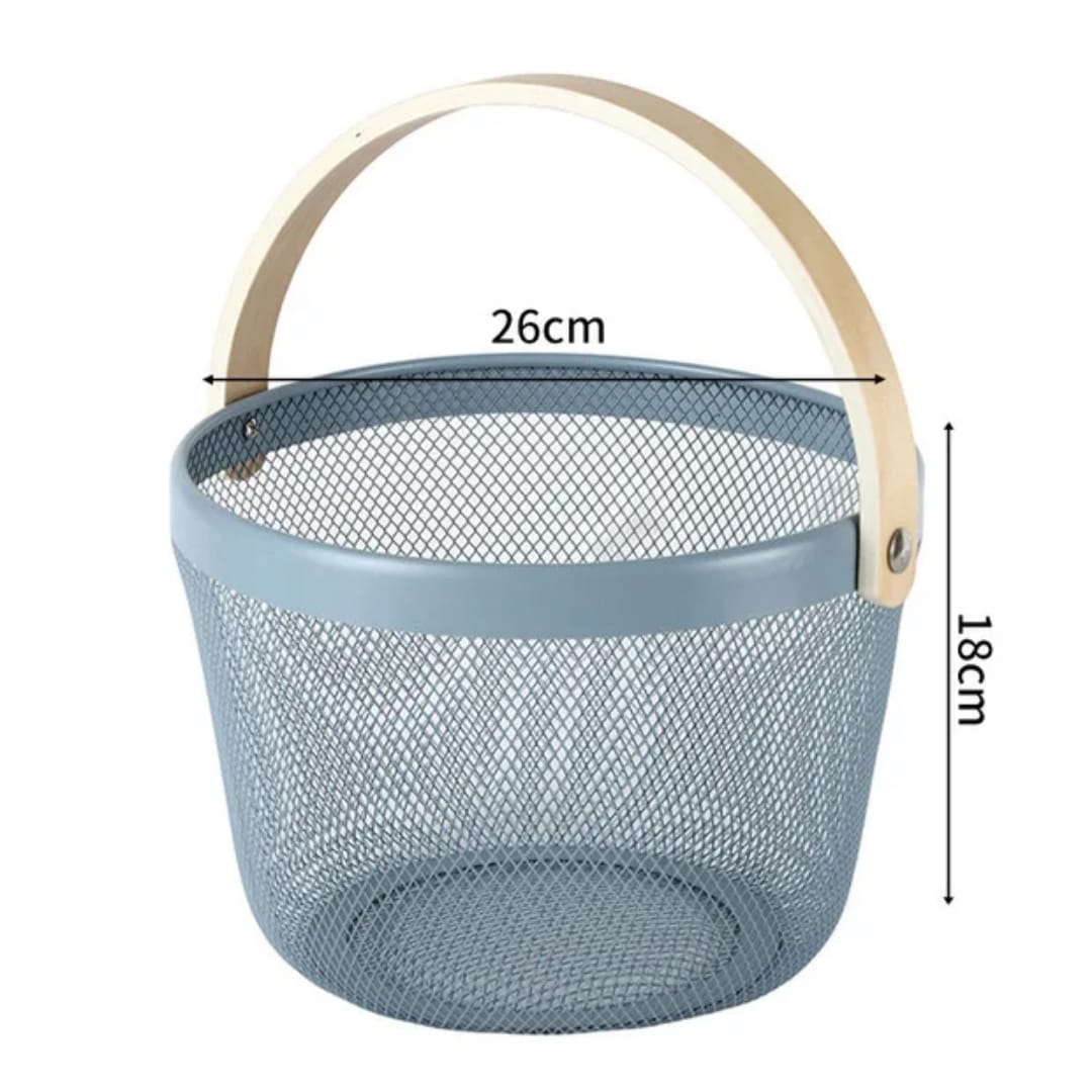 Panier de rangement en métal piqué-nique