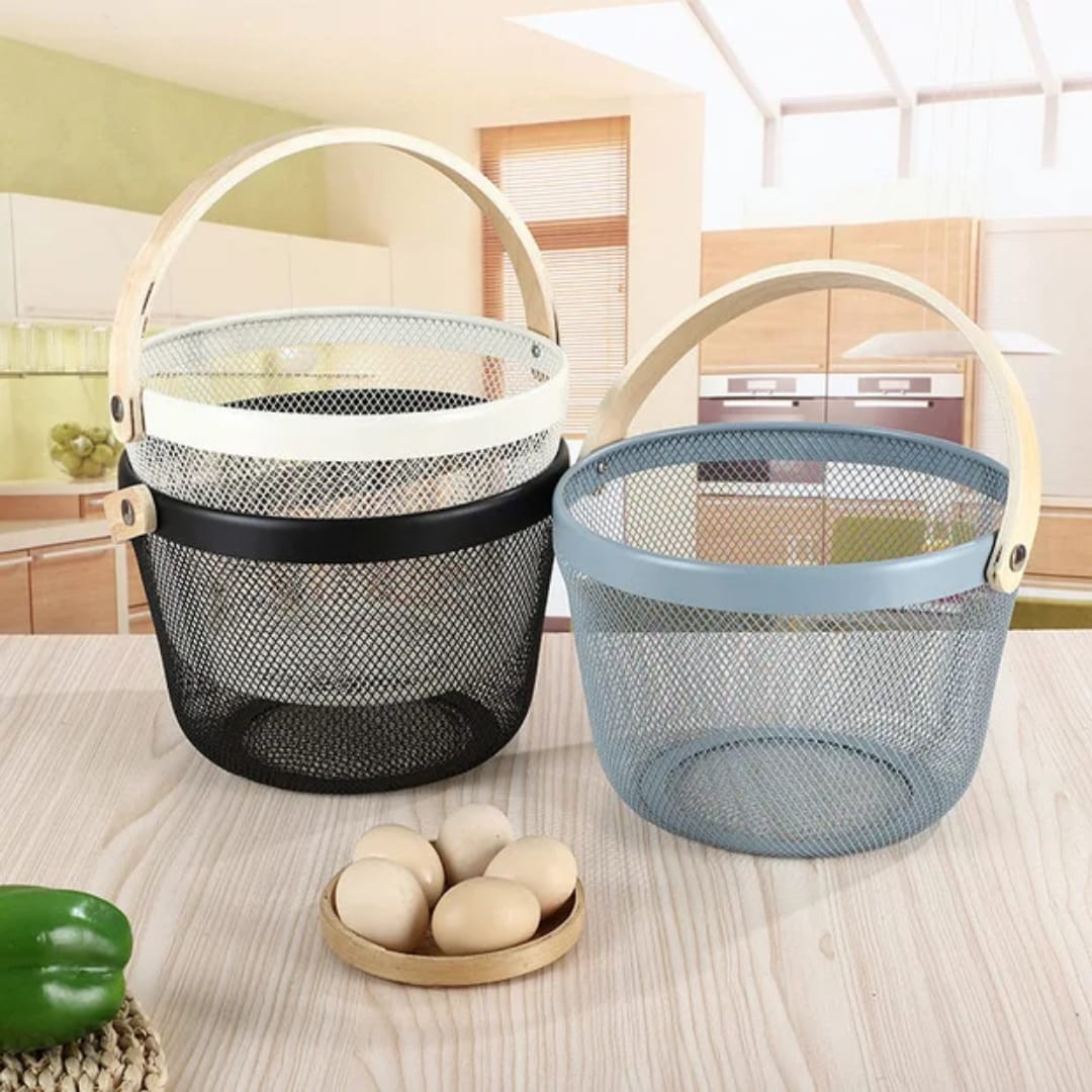 Panier de rangement en métal piqué-nique