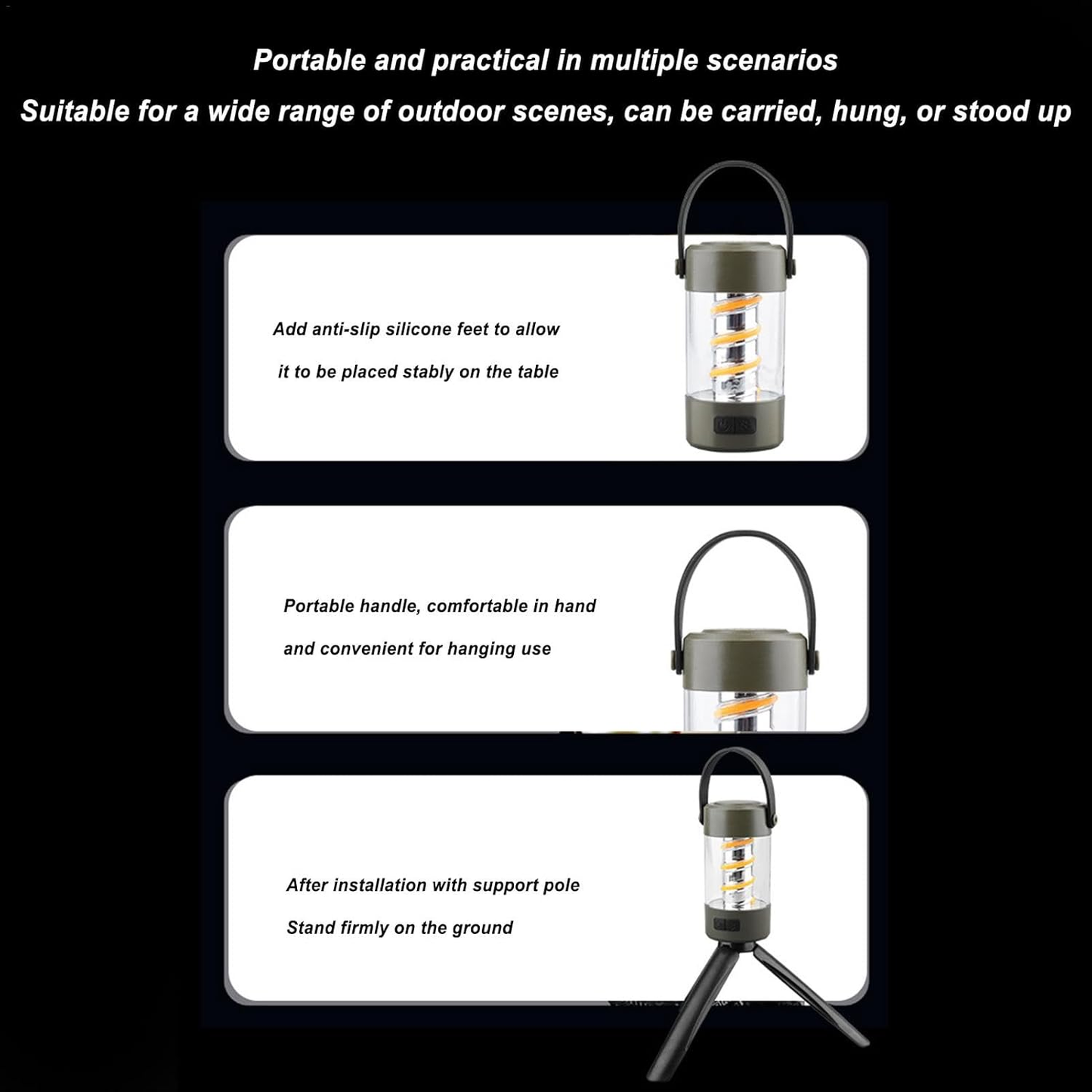 Lampe de camping stéréo sans fil