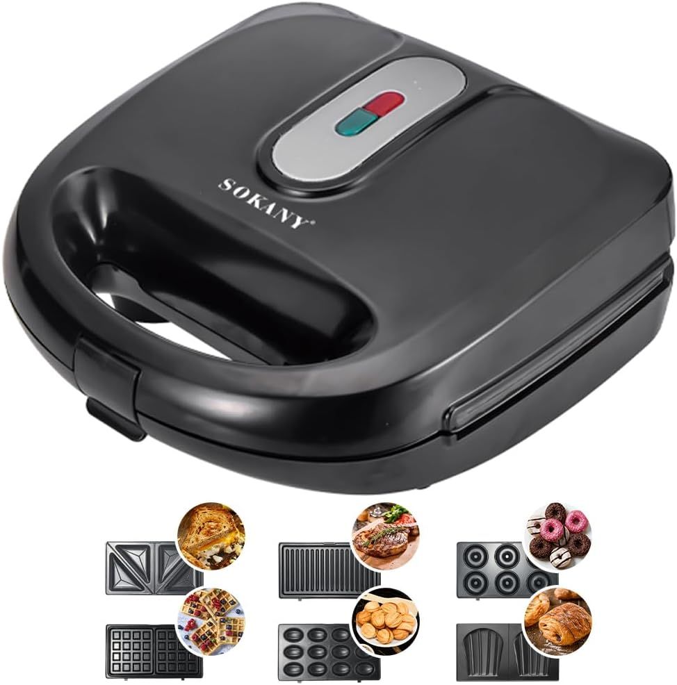 Appareil à Panini SOKANY multifonction sk907 - 750W - Noir
