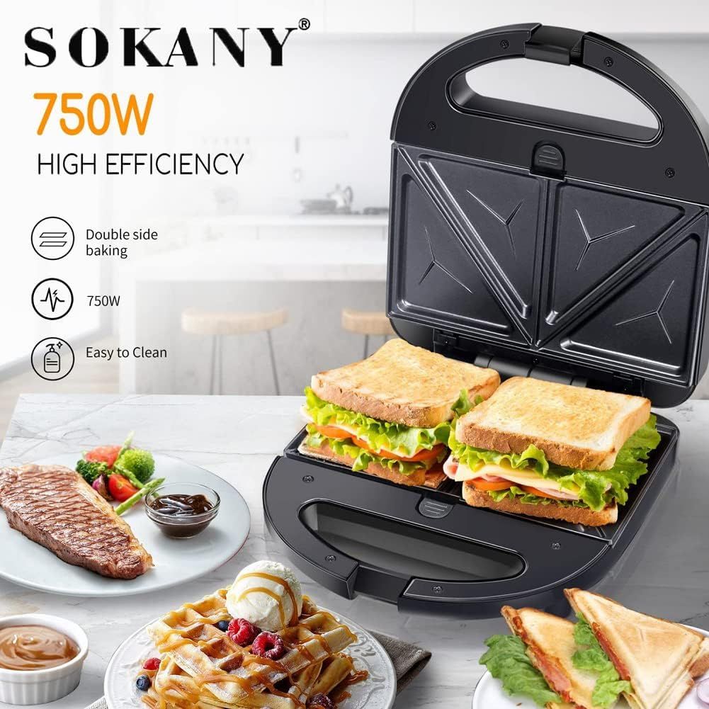 Appareil à Panini SOKANY multifonction sk907 - 750W - Noir