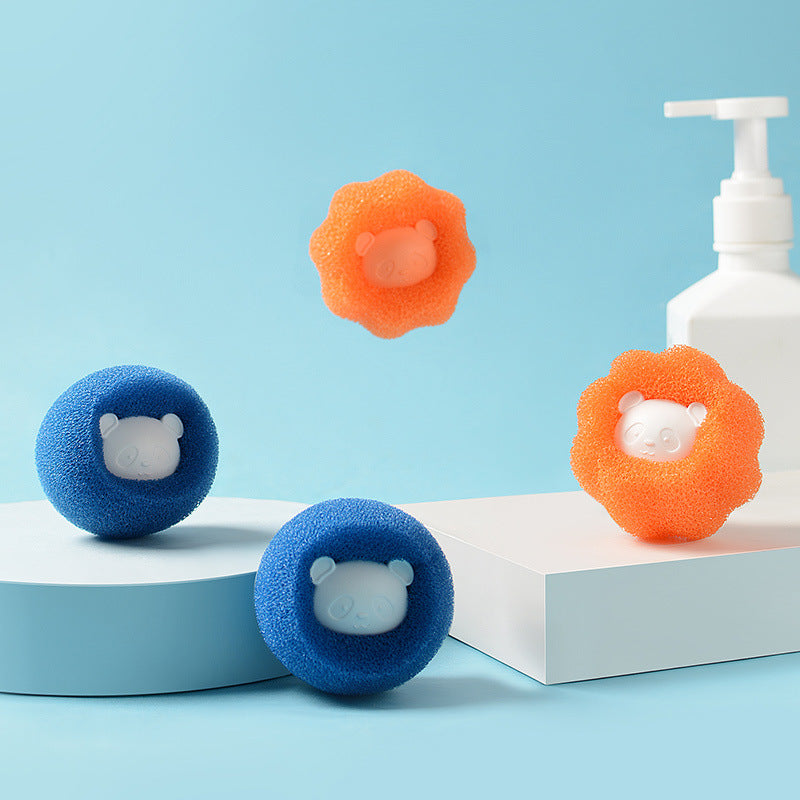 deux pièces Éponge à lessive boule d'épilation de lavage collante