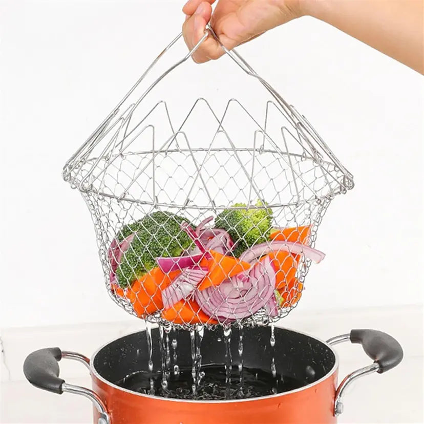 Mini panier à frites en acier inoxydable