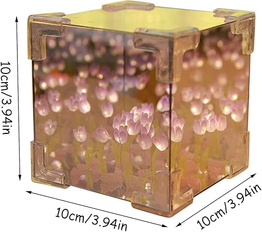 Lampe cube tulipes