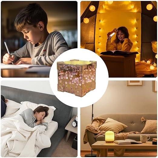 Lampe cube tulipes