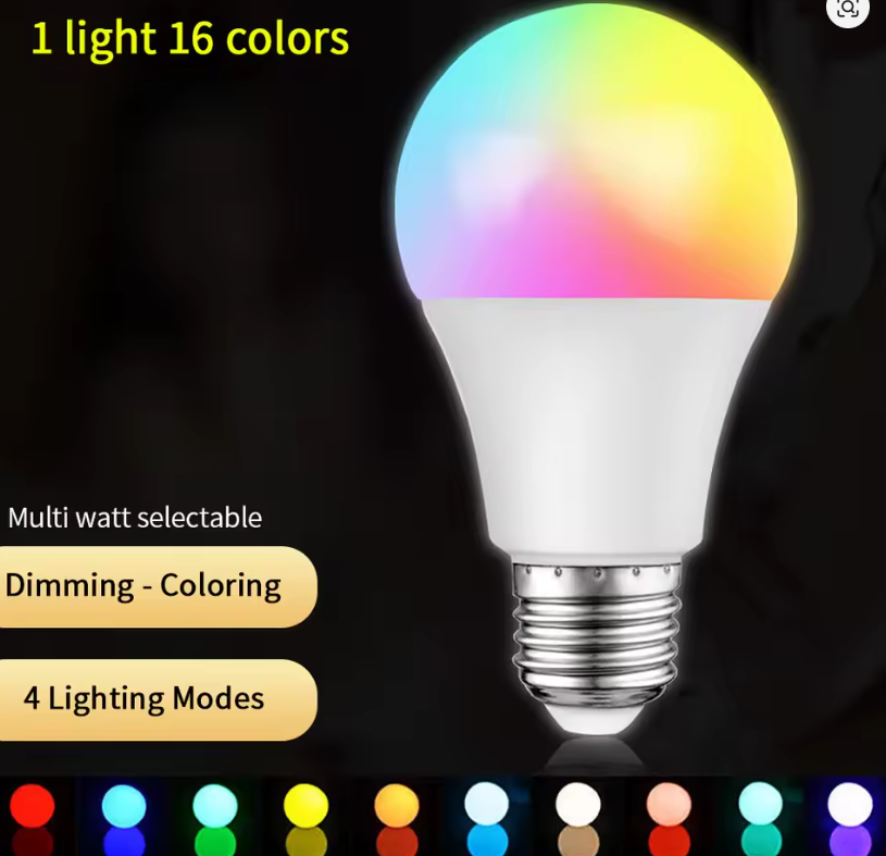 Ampoule LED Intelligente RGB Multicolore avec Télécommande