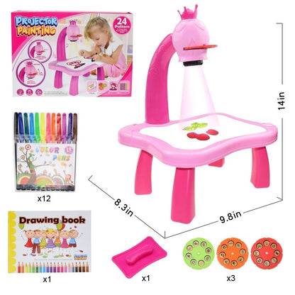 Planche à dessin de projection pour enfants, table d'apprentissage précoce des lumières 