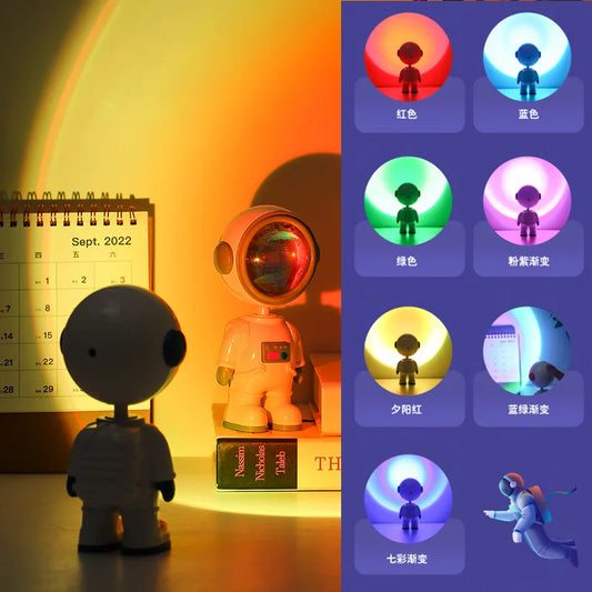 Lampe de nuit étoilée à LED avec projecteur arc-en-ciel et néon, idéal pour les astronautes