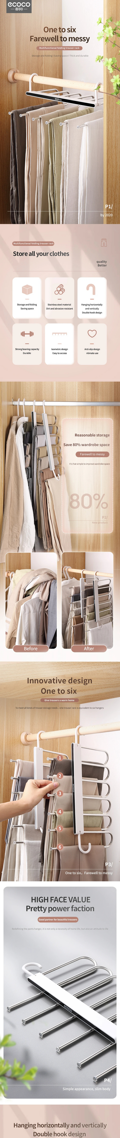 Ecoco - Porte Pantalons Pliable 