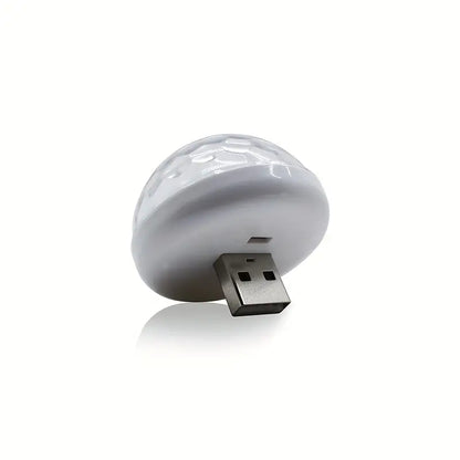 Mini lampes disco USB avec 3 adaptateurs pour fêtes 