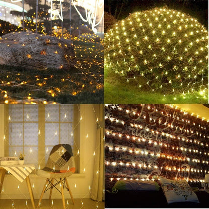 Guirlande Clôture Lumineuse - Grillage led jaune WW