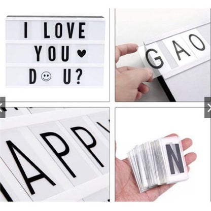 Boîte à Lumière LED  - Avec 96 Lettres Et Symboles