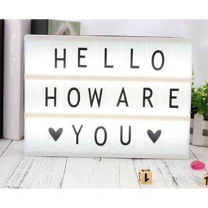Boîte à Lumière LED  - Avec 96 Lettres Et Symboles