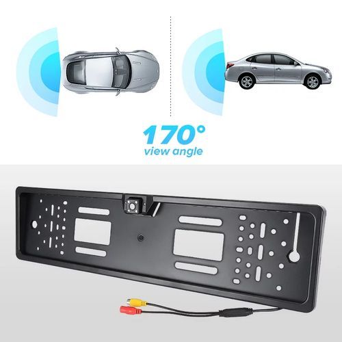 cadre Plaque d'immatriculation de voiture avec caméra de recul