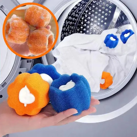 deux pièces Éponge à lessive boule d'épilation de lavage collante