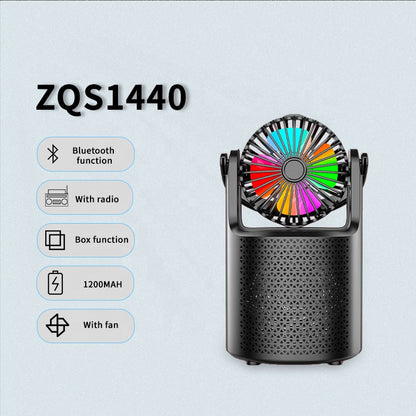 Enceinte Bluetooth ZQS1440 avec LED & Ventilateur