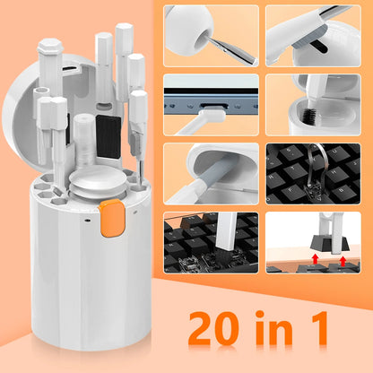 20 in 1 Multifunctional Cleaning Kit for Keyboards, Screens, Earphones, and Electronic Devices