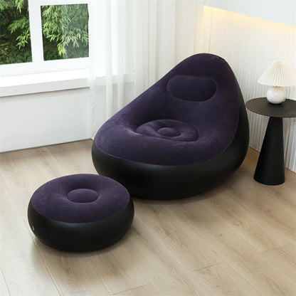 Pouffe gonflable avec repose-pieds 6-38-1