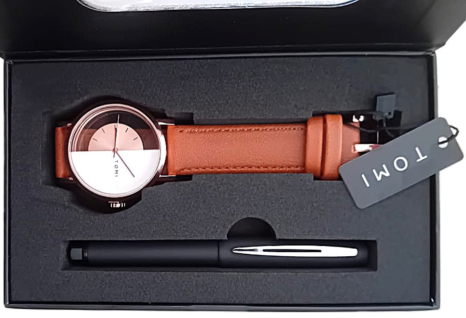 🎁 Coffret Cadeau Homme – Montre Élégante + Stylo Tommy de Qualité