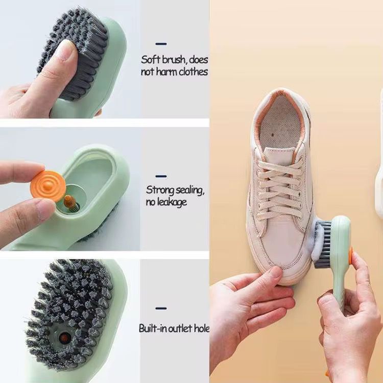 brosse à chaussures avec réservoir, brosse à chaussures multifonction