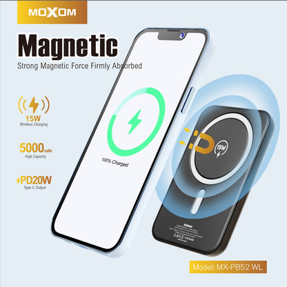 Power bank magnétique sans fil de 5000mAh (compatible MagSafe)